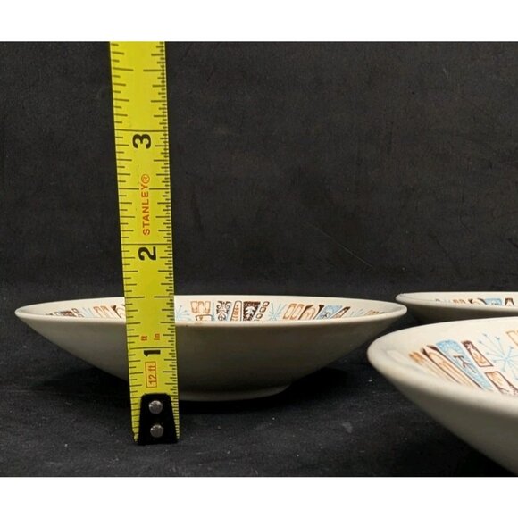 Vtg 3 Taylor Smith Moderne Fruit Dessert Bowl MCM Vintage Atomic 1960s 5.6" READ - Picture 6 of 8